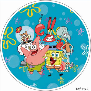 Bob Esponja - Capa de Painel Redondo