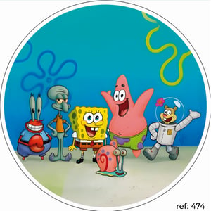 Bob Esponja - Capa de Painel Redondo