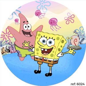 Bob Esponja - Capa de Painel Redondo