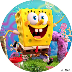 Bob Esponja - Capa de Painel Redondo
