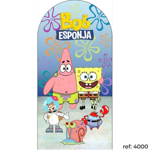 Bob Esponja - Capa de Painel Romano Veste Fácil 100x200