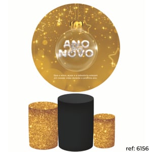 Ano Novo - Kit Festa (Painel 150cm + Trio de Cilindros)