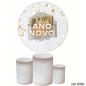 Ano Novo - Kit Festa (Painel 150cm + Trio de Cilindros)