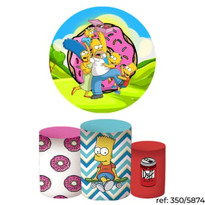Simpsons - Kit Festa (Painel 150cm + Trio de Cilindros)
