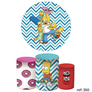 Simpsons - Kit Festa (Painel 150cm + Trio de Cilindros)