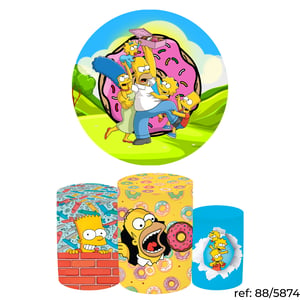 Simpsons - Kit Festa (Painel 150cm + Trio de Cilindros)