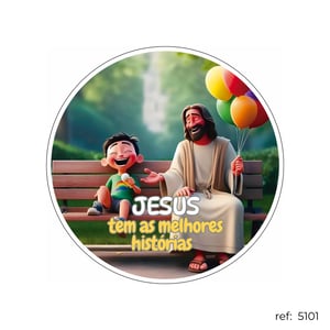 Jesus ama e é o melhor - Capa de Painel Redondo