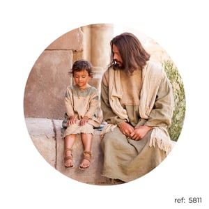 Jesus e crianças - Capa de Painel Redondo