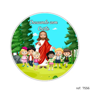 Jesus e crianças - Capa de Painel Redondo