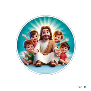 Jesus e crianças - Capa de Painel Redondo