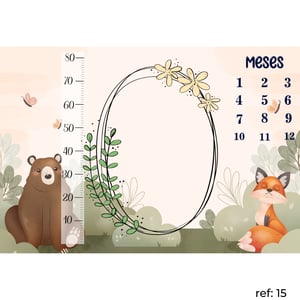 Temas Variados - Tapete Mesversário Retangular c/ Marcador