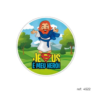 Jesus ama e é o melhor - Capa de Painel Redondo
