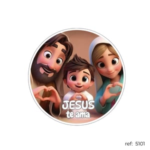 Jesus ama e é o melhor - Capa de Painel Redondo