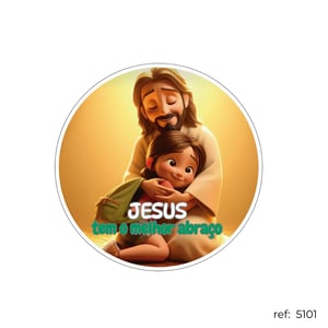 Jesus ama e é o melhor - Capa de Painel Redondo