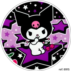 Kuromi - Capa de Painel Redondo