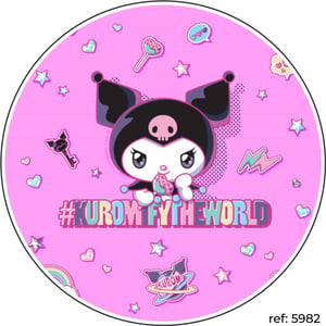 Kuromi - Capa de Painel Redondo