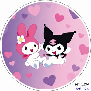Kuromi - Capa de Painel Redondo