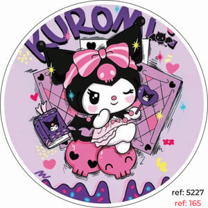 Kuromi - Capa de Painel Redondo