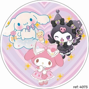 Kuromi - Capa de Painel Redondo
