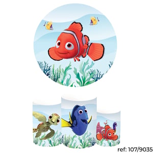 Procurando o Nemo - Kit Festa (Painel 150cm + Trio de Cilindros)