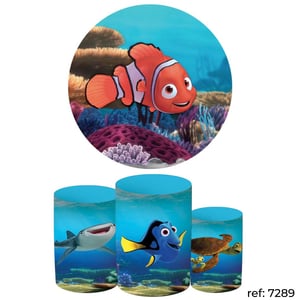Procurando o Nemo - Kit Festa (Painel 150cm + Trio de Cilindros)
