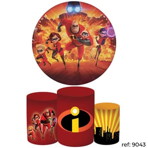 Os Incríveis - Kit Festa (Painel 150cm + Trio de Cilindros)