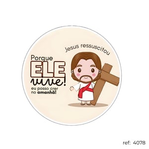 Páscoa com Jesus - Capa de Painel Redondo