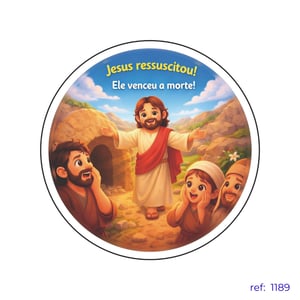 Páscoa com Jesus - Capa de Painel Redondo