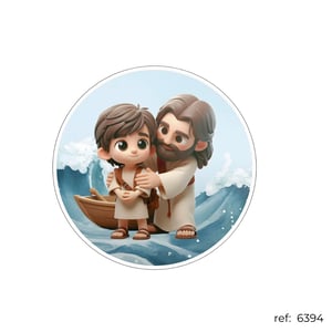 Mar e Jesus - Capa de Painel Redondo