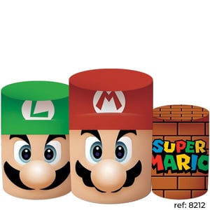 Super Mario - Trio de Capas de Cilindros