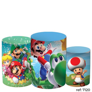 Super Mario - Trio de Capas de Cilindros