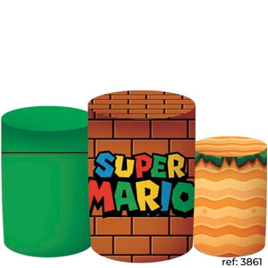 Super Mario - Trio de Capas de Cilindros