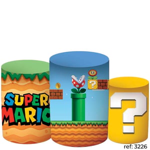 Super Mario - Trio de Capas de Cilindros