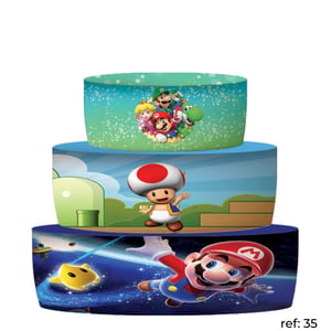 Super Mário - Bolo Fake (trio de capas)