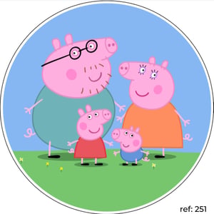 Peppa Pig - Capa de Painel Redondo