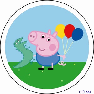 Peppa Pig - Capa de Painel Redondo