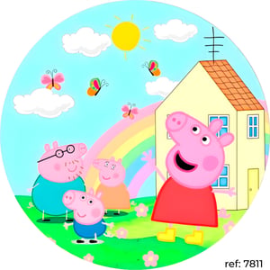 Peppa Pig - Capa de Painel Redondo