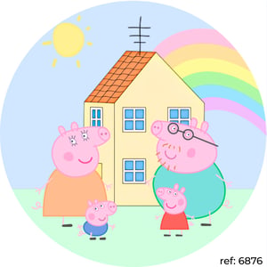 Peppa Pig - Capa de Painel Redondo