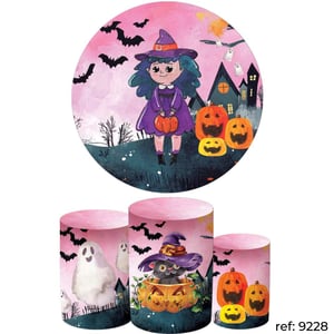Halloween - Kit Festa (Painel 150cm + Trio de Cilindros)
