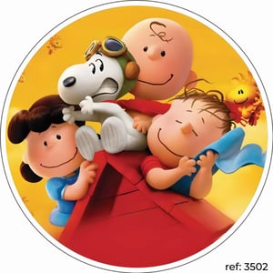 Snoopy & Charlie Brown - Capa de Painel Redondo