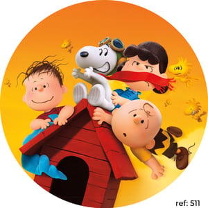 Snoopy & Charlie Brown - Capa de Painel Redondo