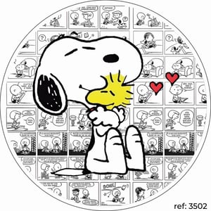 Snoopy & Charlie Brown - Capa de Painel Redondo