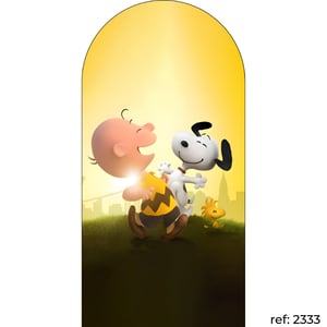 Snoopy & Charlie Brown - Capa de Painel Romano Veste Fácil 100x200