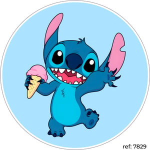 Stitch - Capa de Painel Redondo