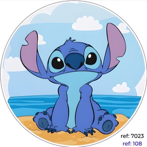 Stitch - Capa de Painel Redondo