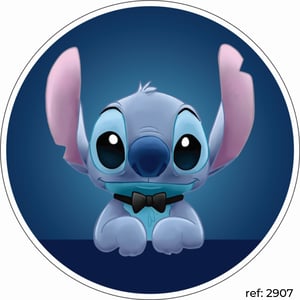 Stitch - Capa de Painel Redondo