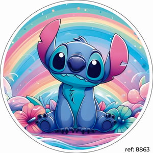 Stitch - Capa de Painel Redondo