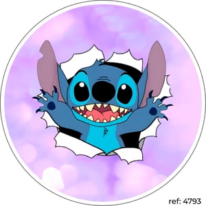 Stitch - Capa de Painel Redondo