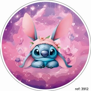 Stitch - Capa de Painel Redondo