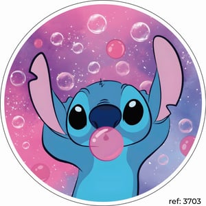 Stitch - Capa de Painel Redondo